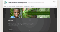 Desktop Screenshot of enterprisefordevelopment.org