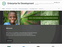 Tablet Screenshot of enterprisefordevelopment.org